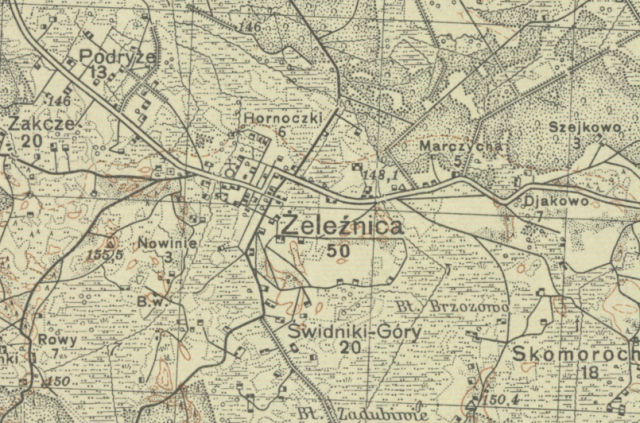 Залізниця на карті 1931 року